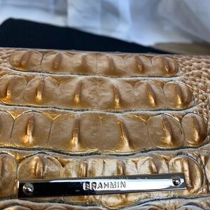 Brahmin Metallic Gold Embossed wallet